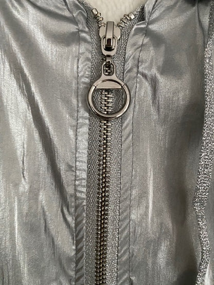MANTEAU PARKA ARGENTE  36 AU 44