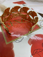 BRACELET MANCHETTE ACIER INOXYDABLE FEUILLE DE JINKO