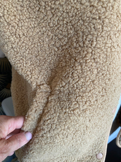 GILET BOUCLETTE 36/44 CAMEL