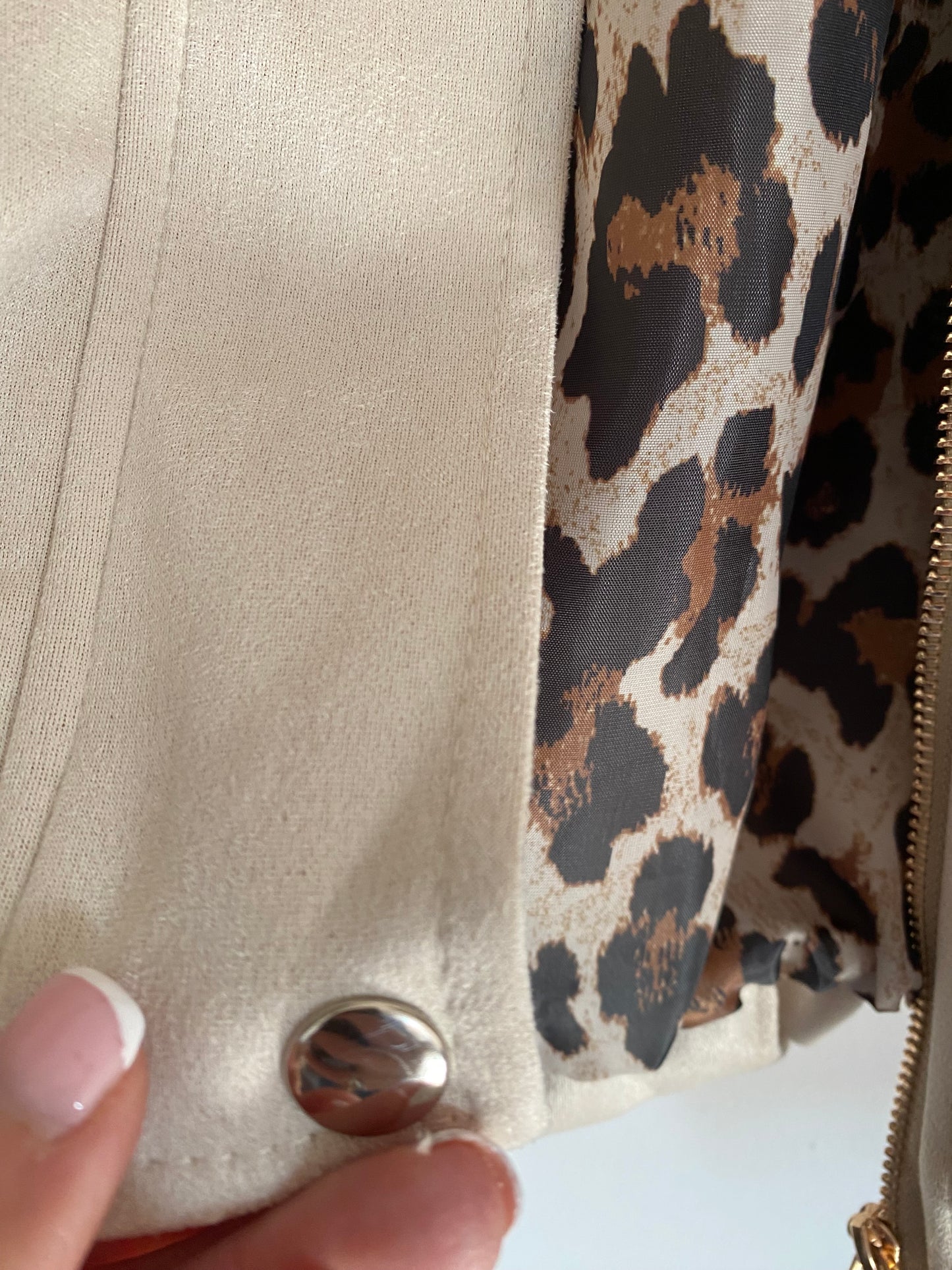 VESTE BOULE SUEDINE ECRU 36/44