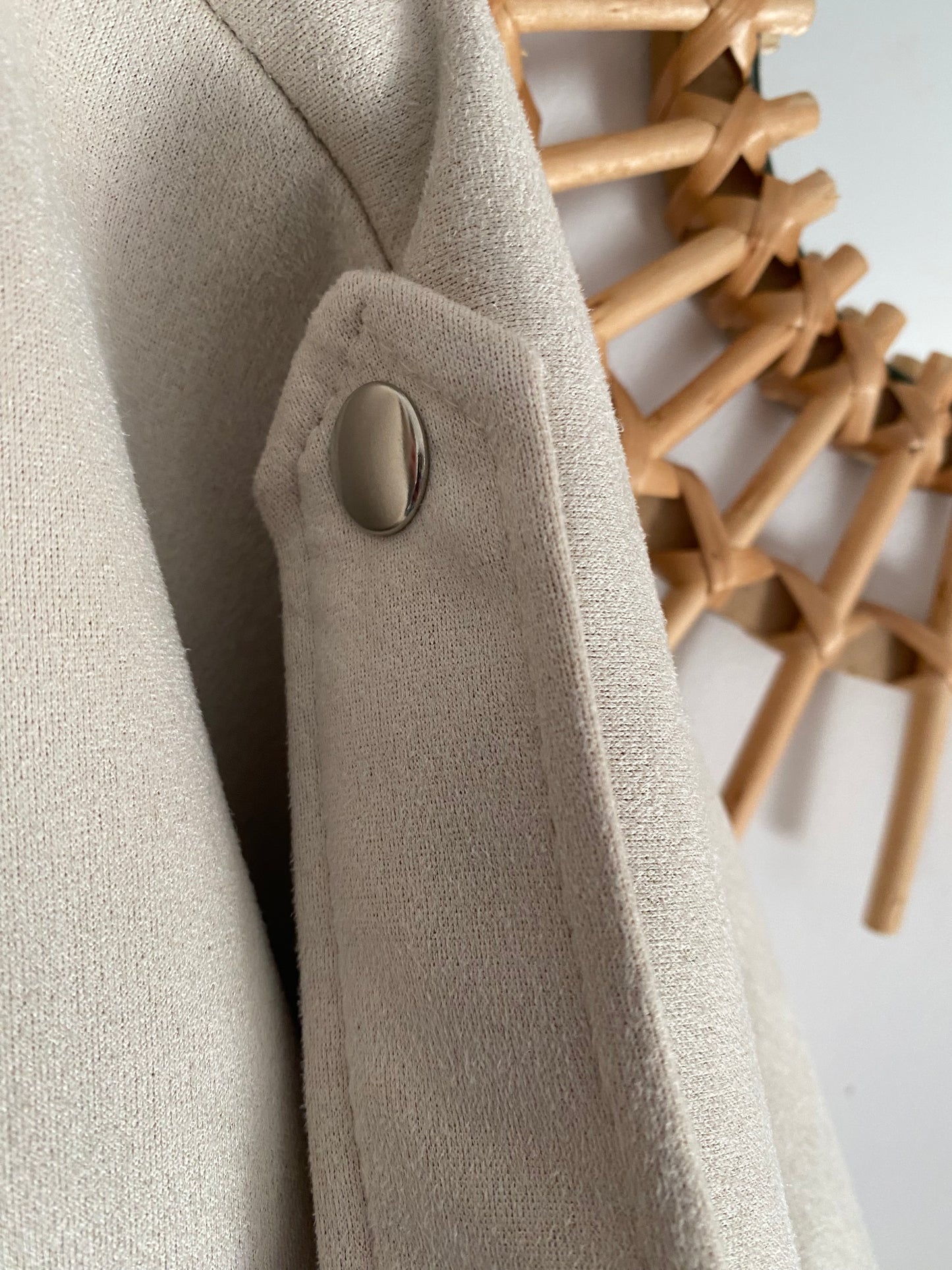 VESTE BOULE SUEDINE ECRU 36/44