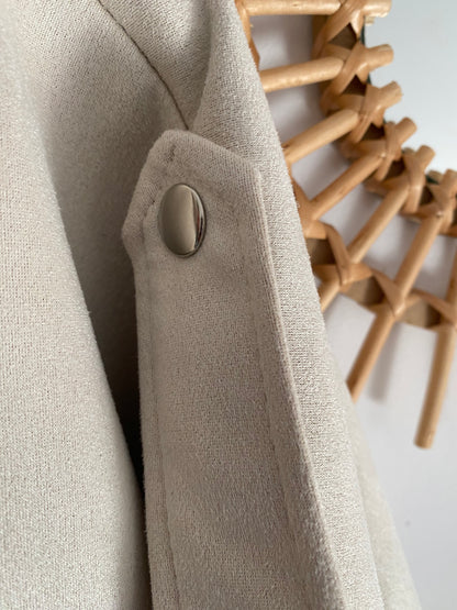 VESTE BOULE SUEDINE ECRU 36/44