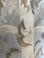 CHEMISE CORINNE BRODEE  ECRU ET TAUPE   TU 36/44