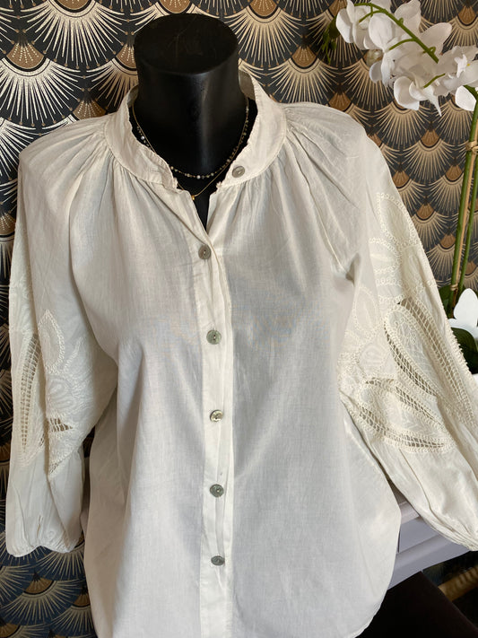 BLOUSE BRODEE ANDY  ECRU TU 36/44