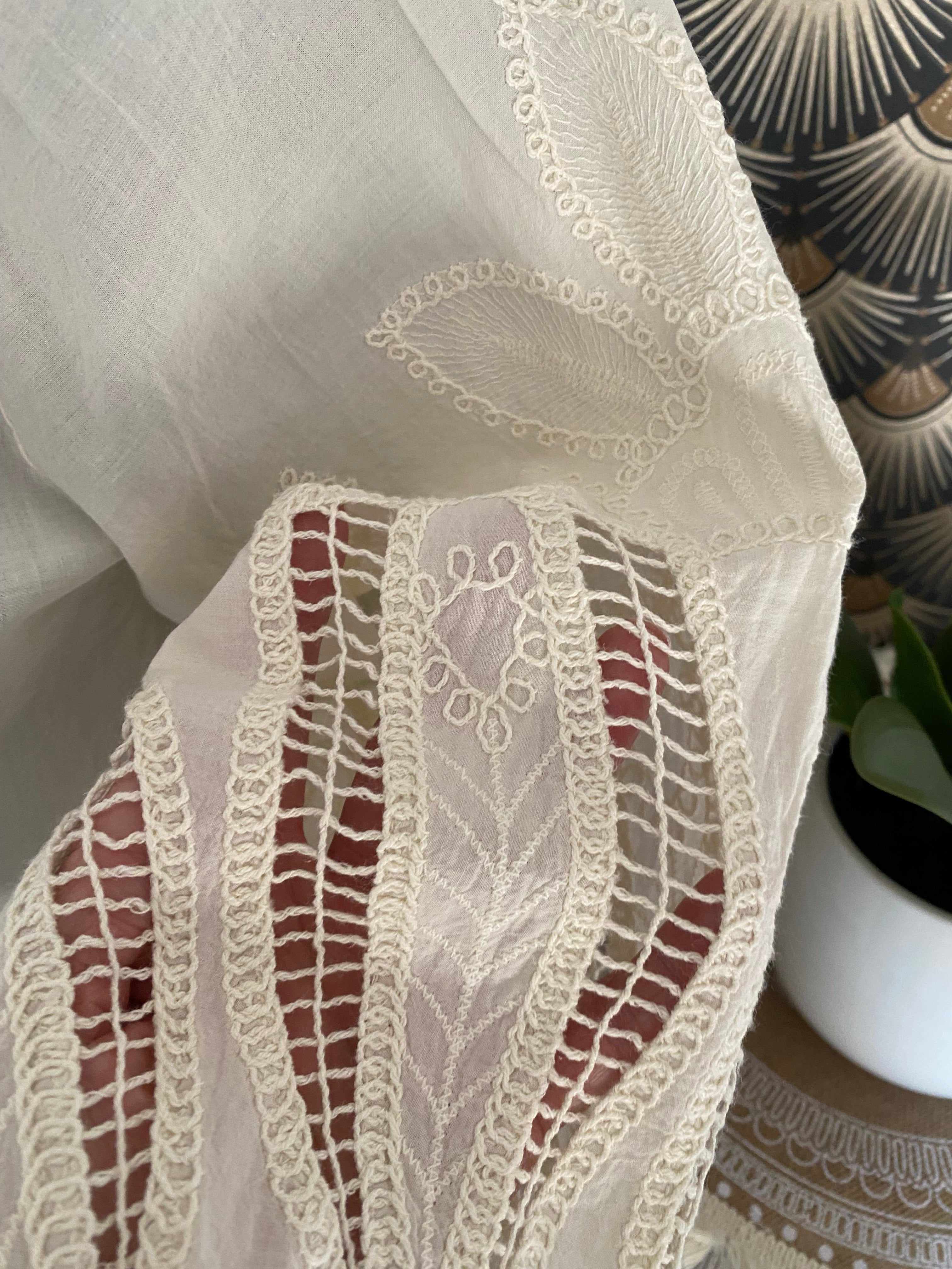 CHEMISE  BRODEE ANDY  ECRU TU 36/44