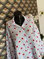 CHEMISE COEUR GAZE DE COTON   36/44