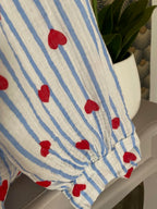 CHEMISE COEUR GAZE DE COTON   36/44