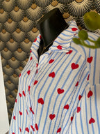 CHEMISE COEUR GAZE DE COTON   36/44