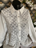 CHEMISE BRODEE CORINNE BLANCHE  TU 36/42