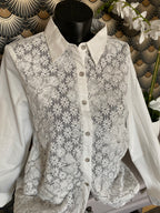CHEMISE BRODEE CORINNE BLANCHE  TU 36/42