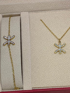 COFFRET  3    MONTRE PLUS PARRURE BRACELET ET COLLIER ACIER INOXYDABLE