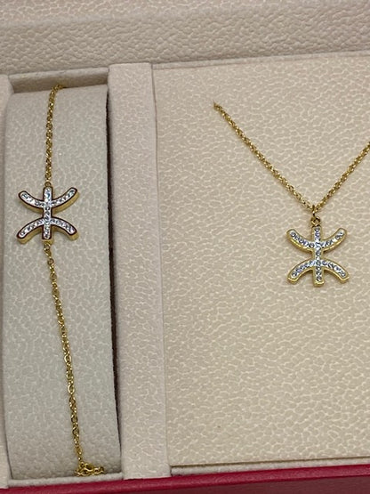 COFFRET  3    MONTRE PLUS PARRURE BRACELET ET COLLIER ACIER INOXYDABLE