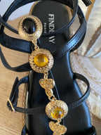 SANDALES FINDLEY NOIRES  36/37/38//39/40/41