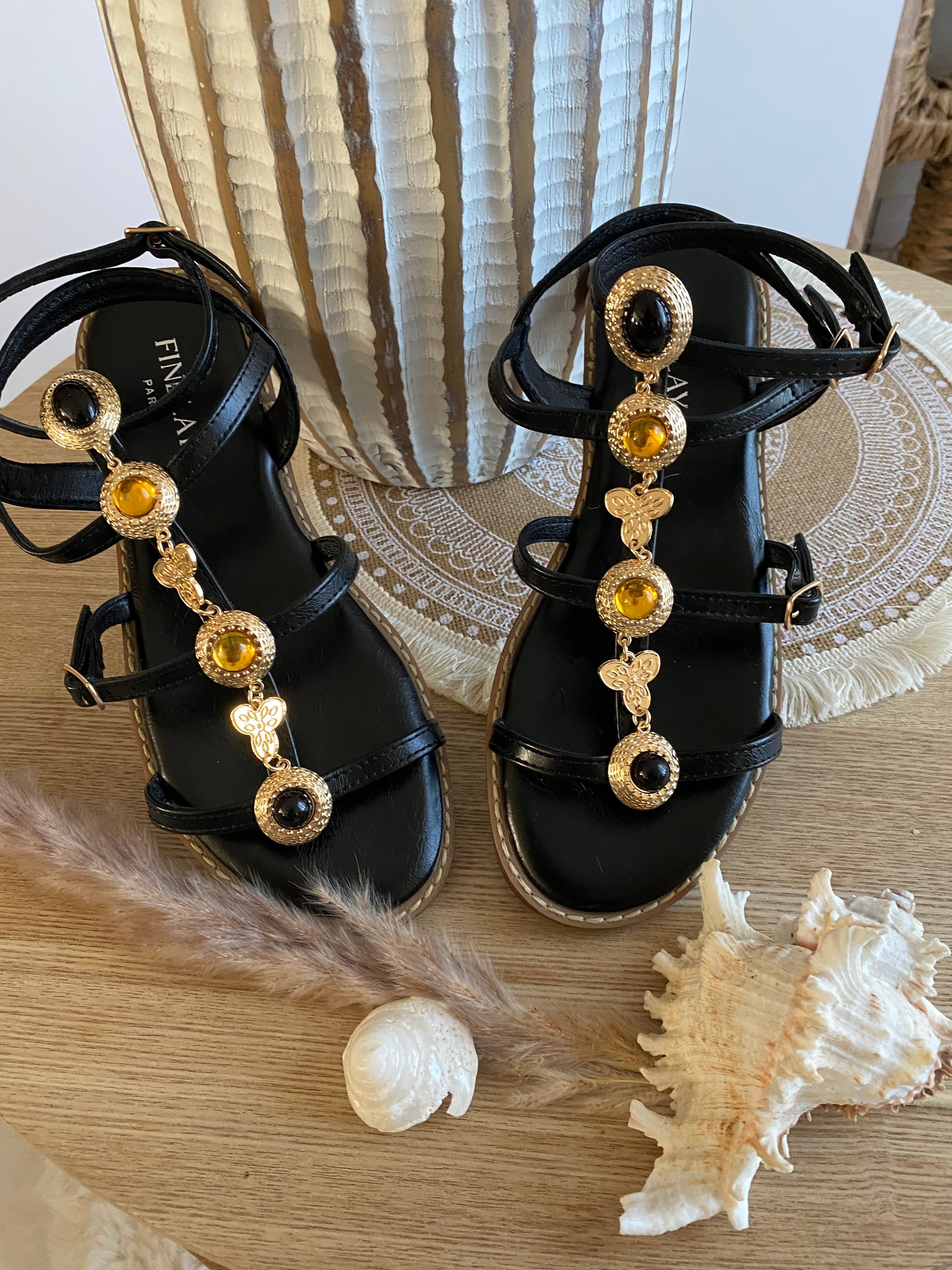 SANDALES FINDLEY NOIRES  36/37/38//39/40/41