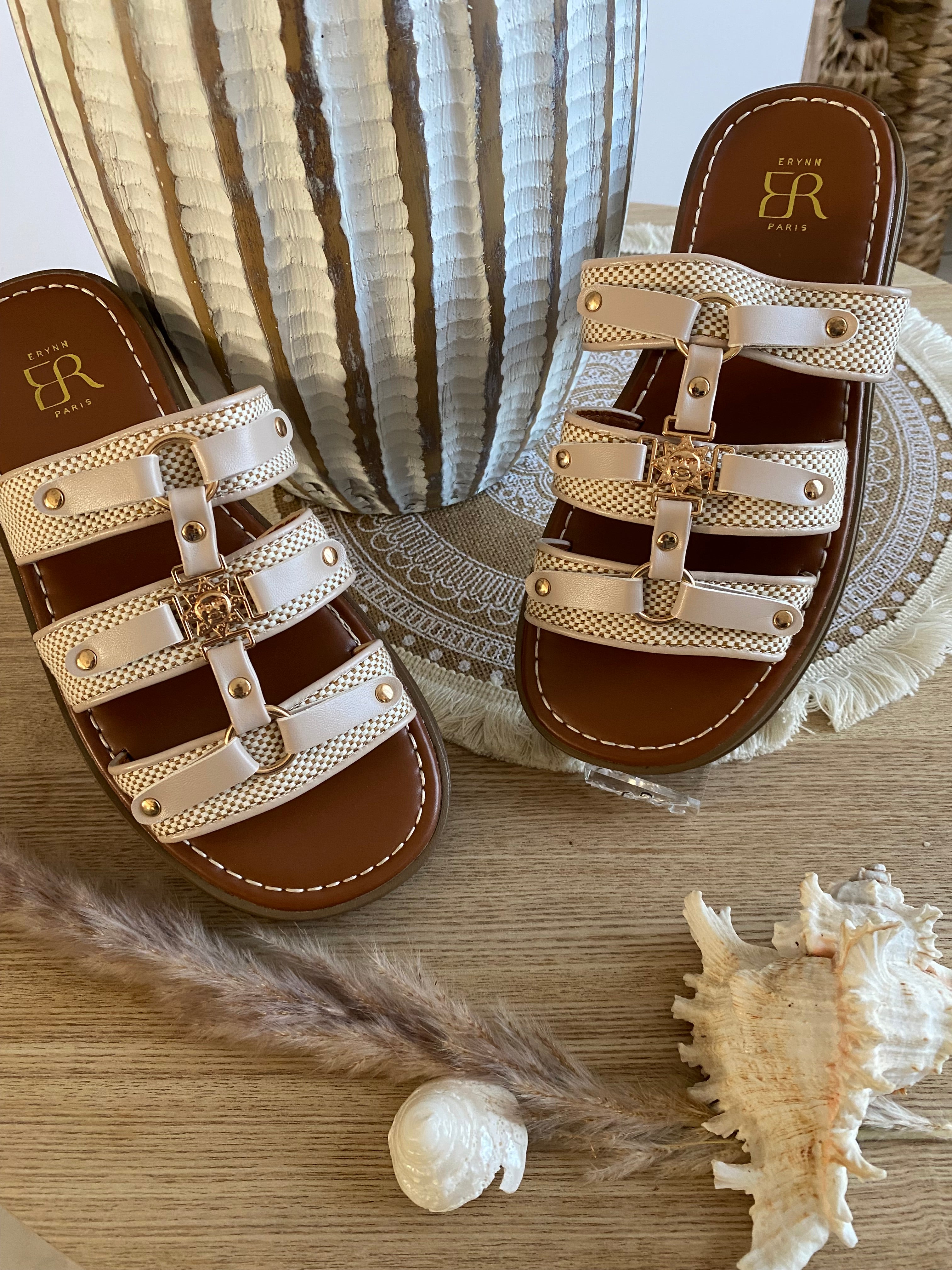 SANDALES  SOLEIL ERYNN  BEIGE  POINTURE 36/37/38/39/40/41