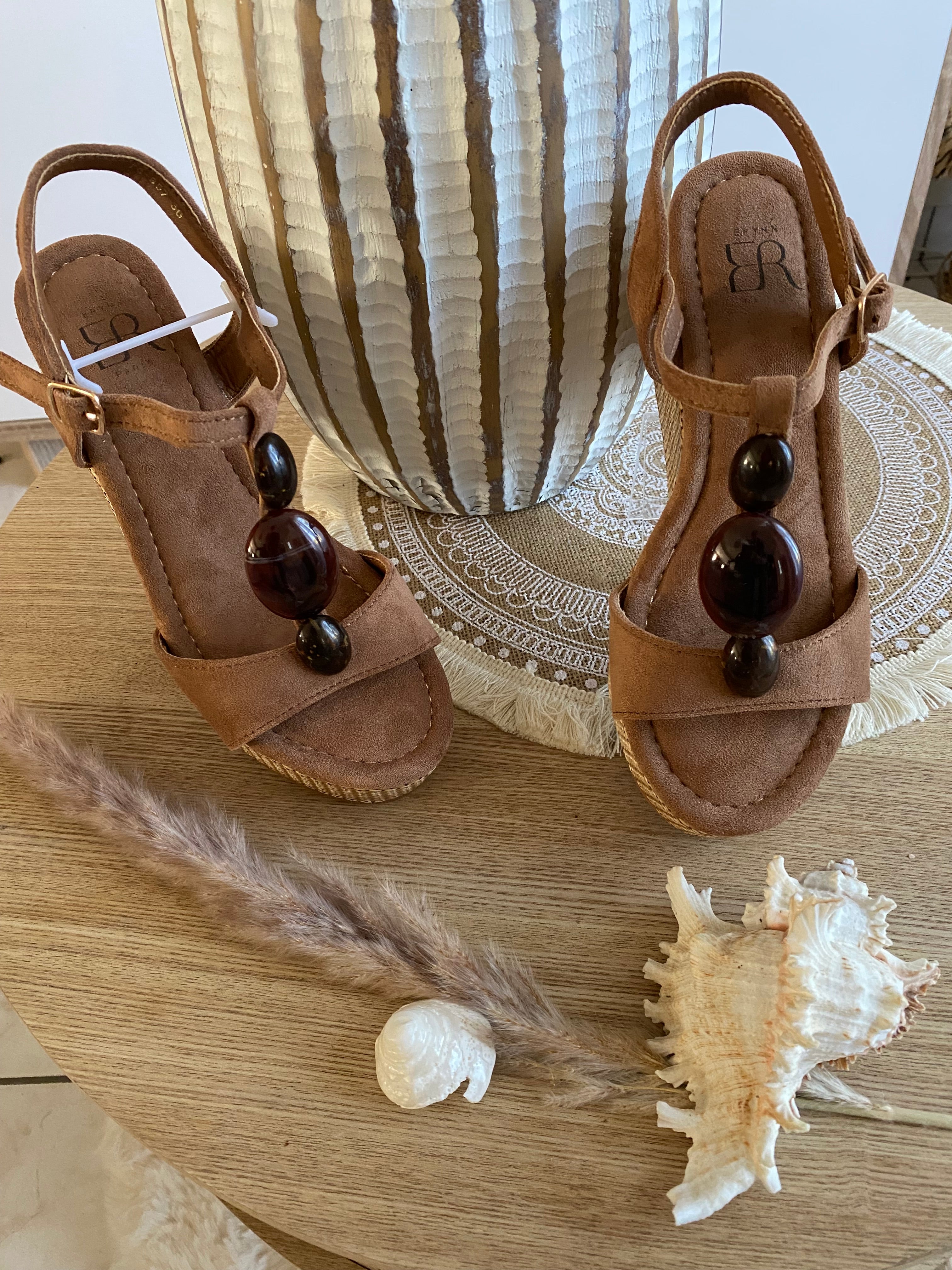 SANDALES TALON COMPENSE  36/37/38/39/40/41 ERYNN PARIS