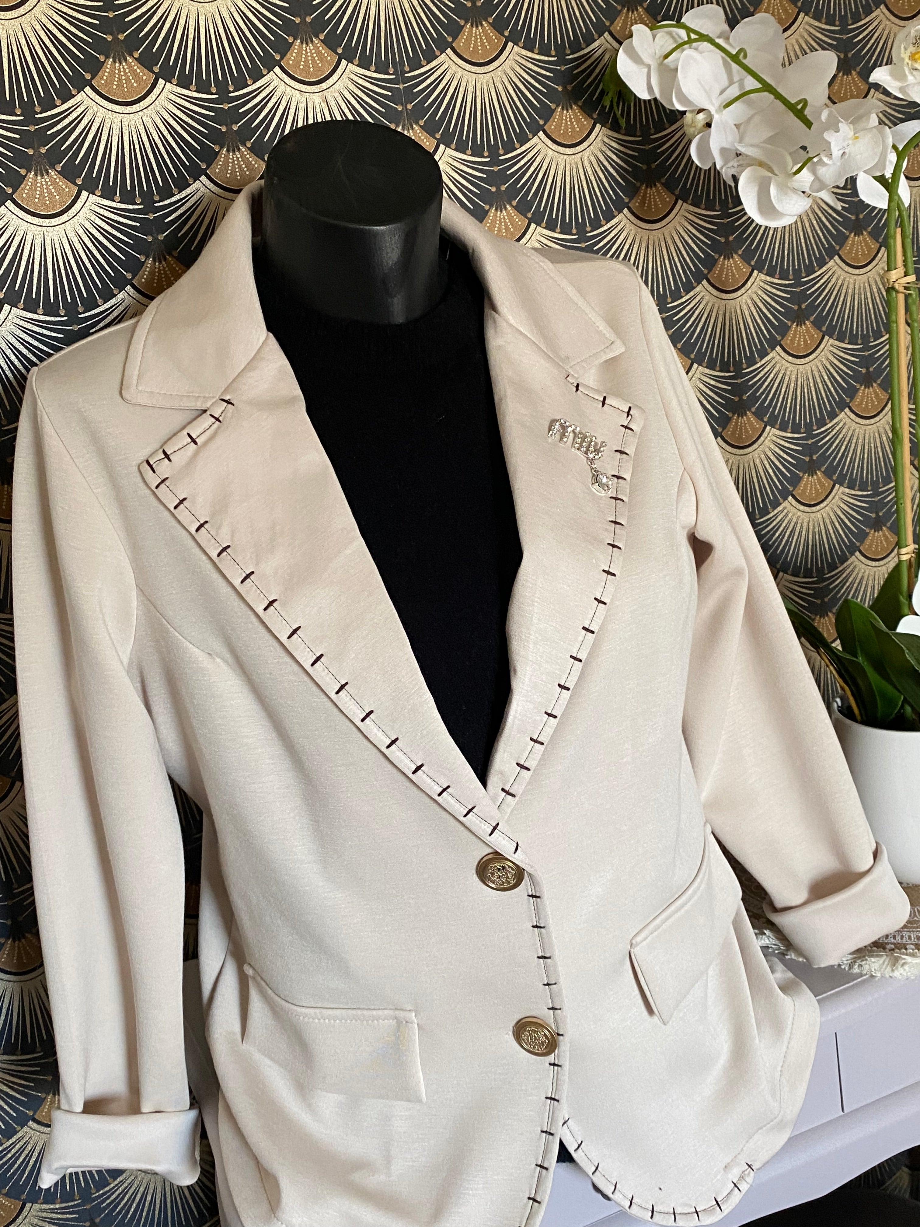 VESTE BLAZER CORINNE ECRU 36/42