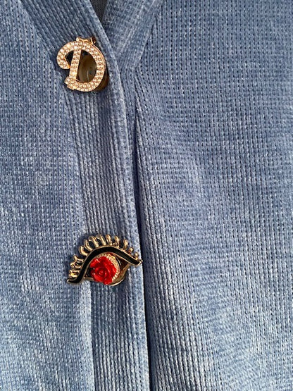 VESTE GILET MARYANNE  BLEUE JEAN   42/48