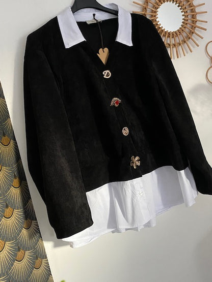 VESTE GILET MARYANNE  NOIRE   42/48
