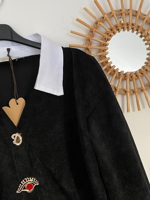 VESTE GILET MARYANNE  NOIRE   42/48