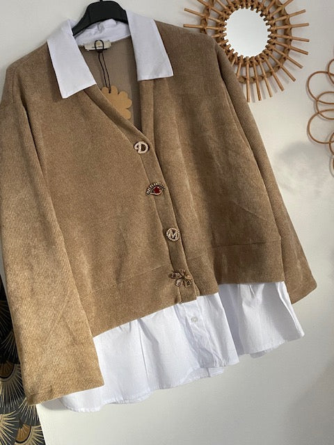 VESTE GILET MARYANNE  BEIGE  42/48