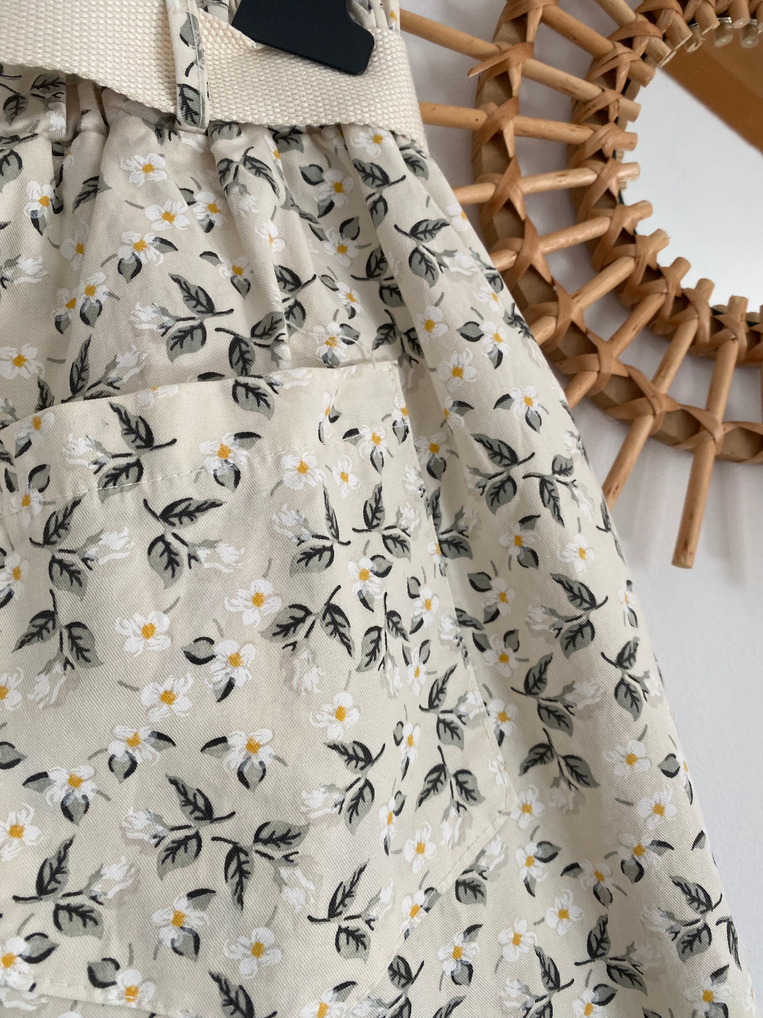 PANTALON FLEURS CORINNE ECRU    TU 40/ 44