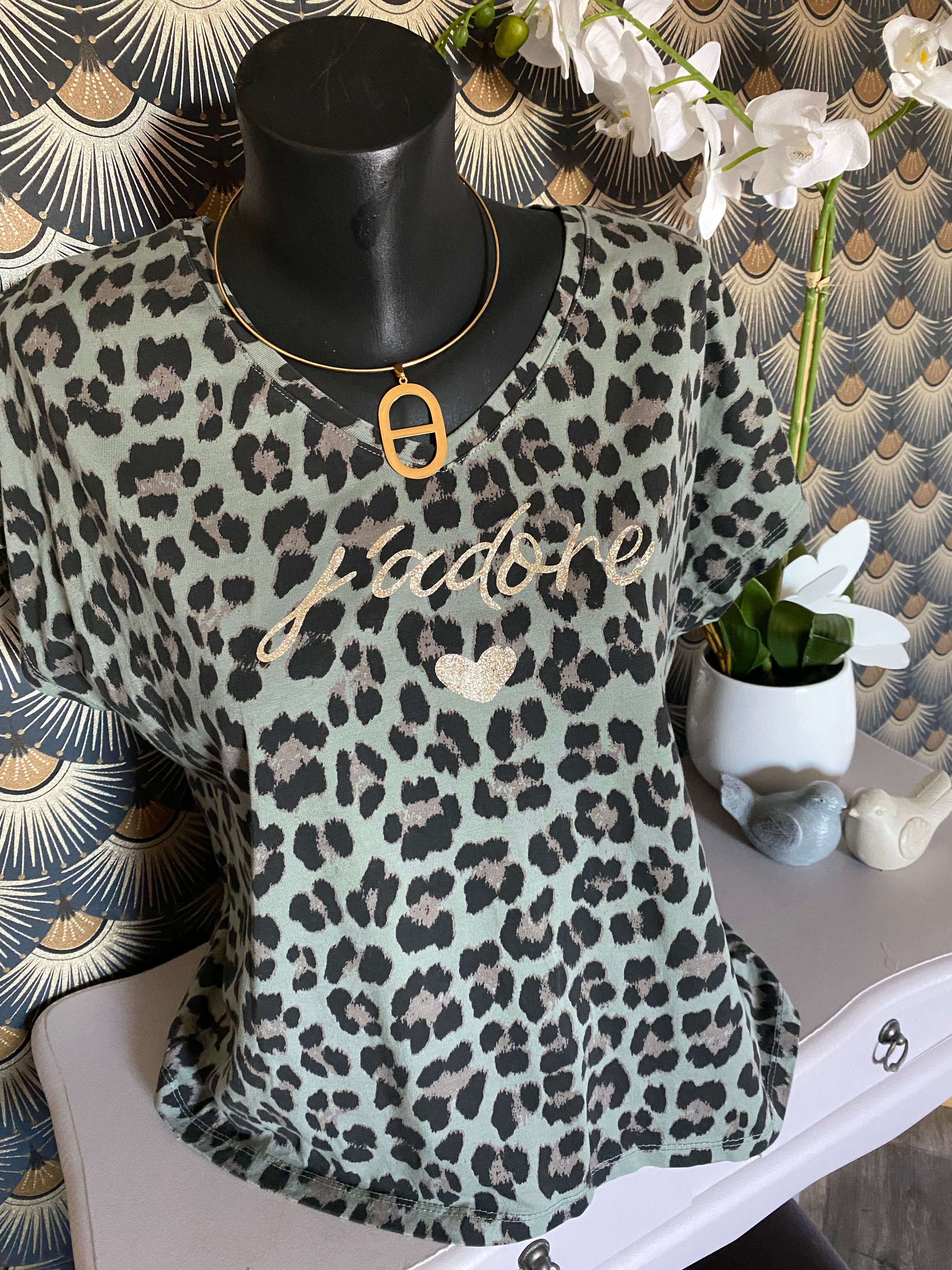 TOP J'ADORE KAKI ISSY TU 36/42