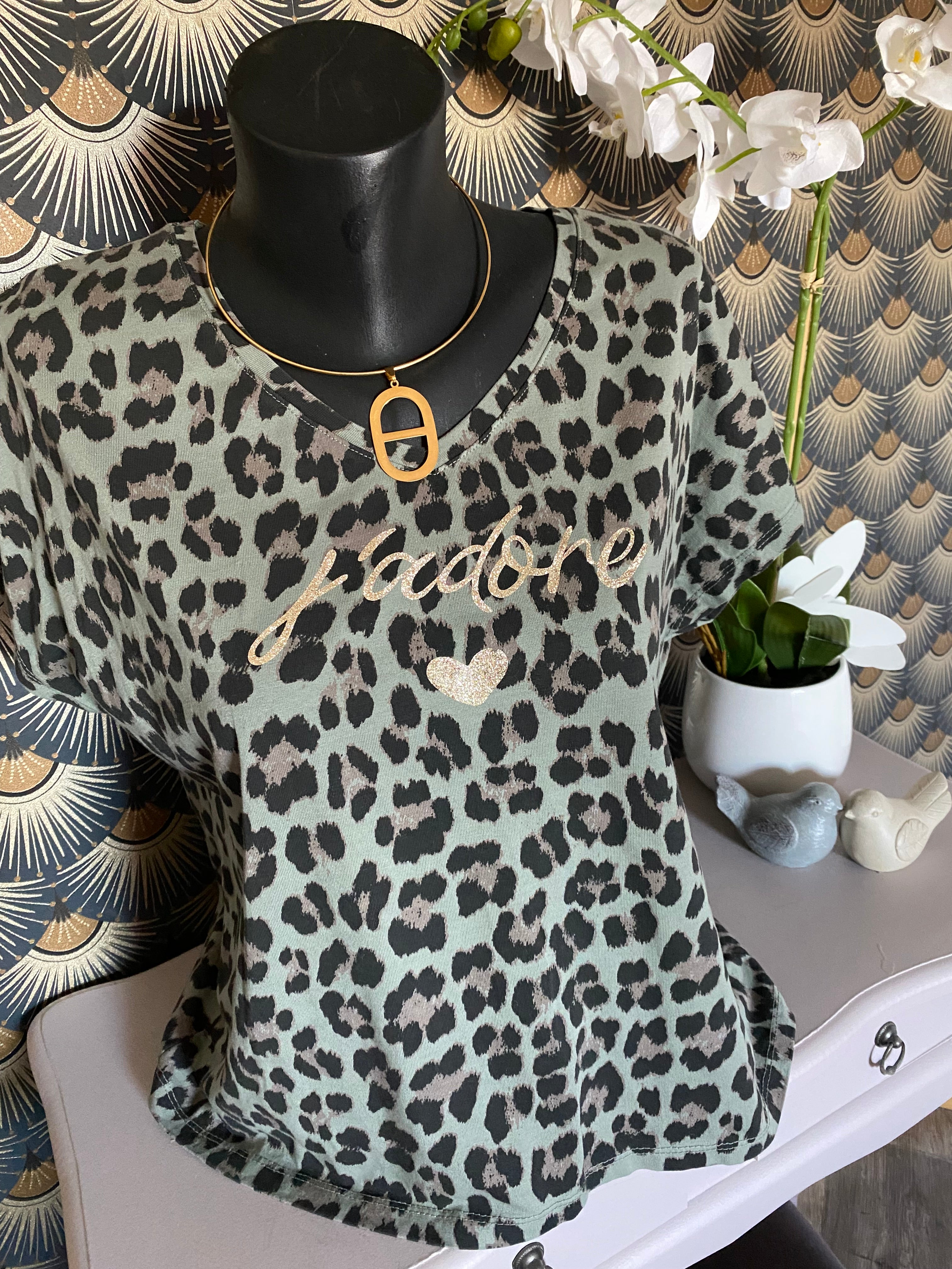 TOP J'ADORE KAKI ISSY TU 36/42