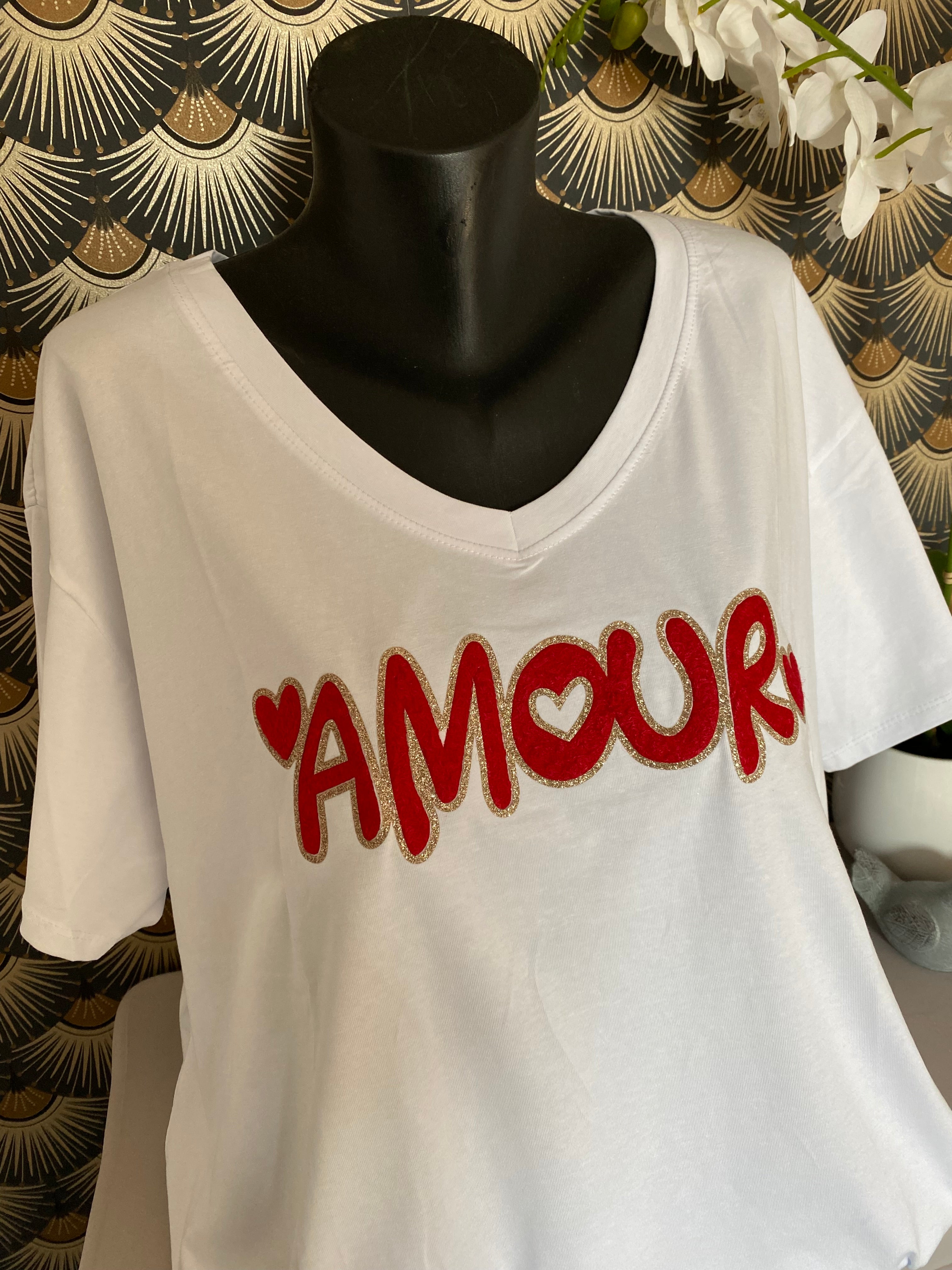 T SHIRT AMOUR ROUGE   TU 48/54