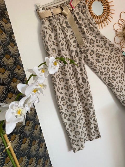 PANTALON LEOPARD VANILLE  36/44
