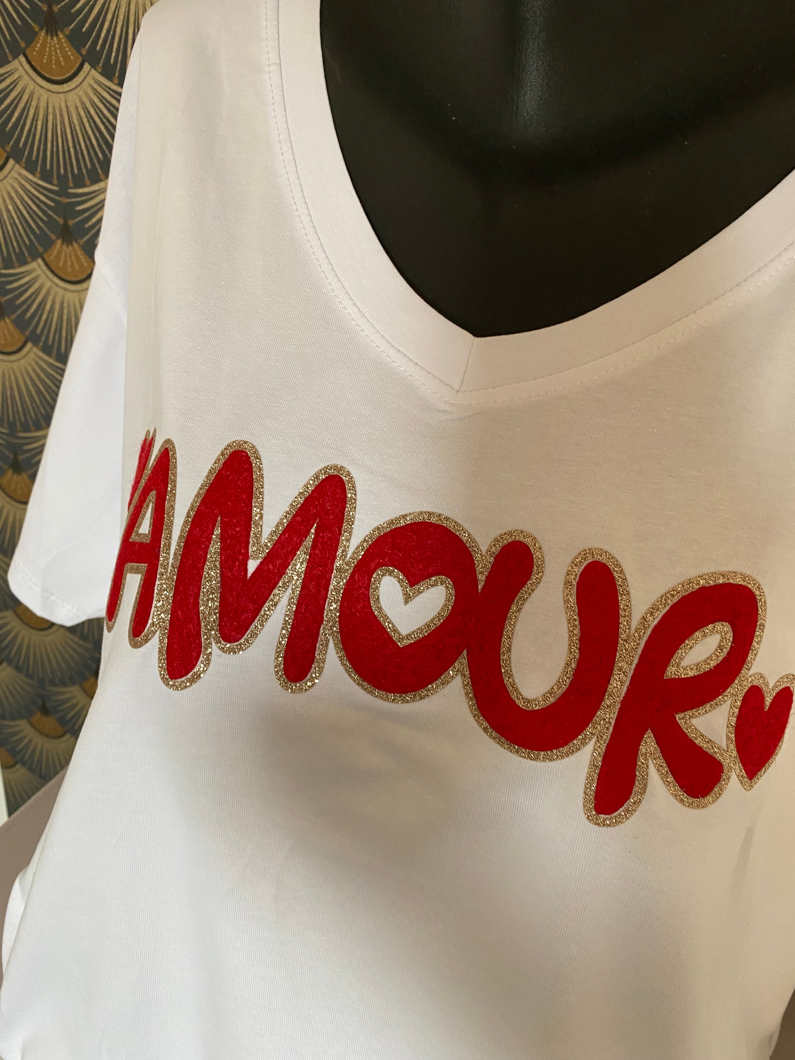 T SHIRT AMOUR ROUGE   TU 48/54