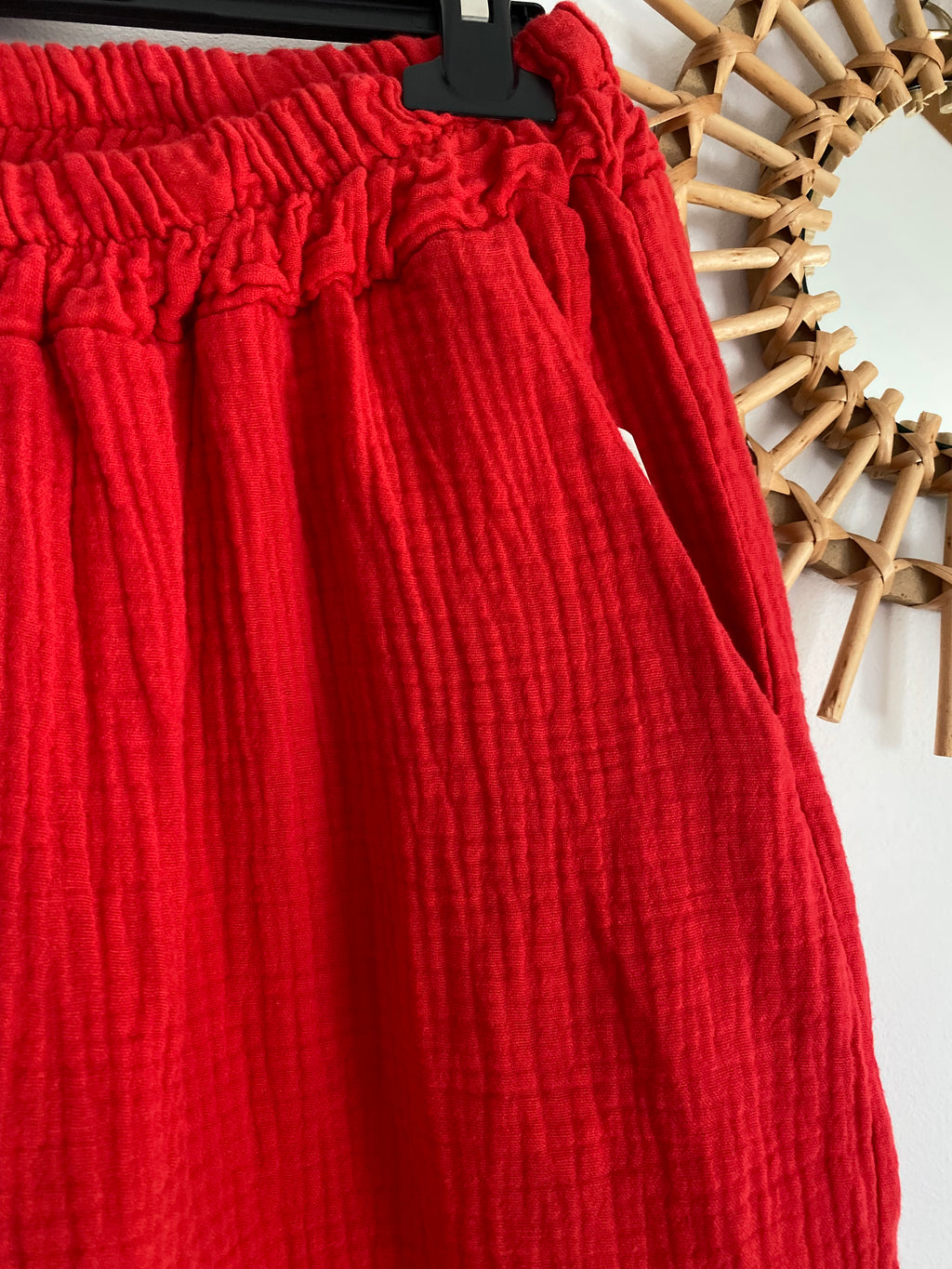 PANTALON PALAZZO  ROUGE TU 42/48