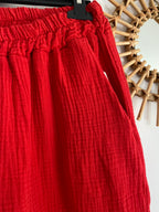 PANTALON PALAZZO  ROUGE TU 42/48