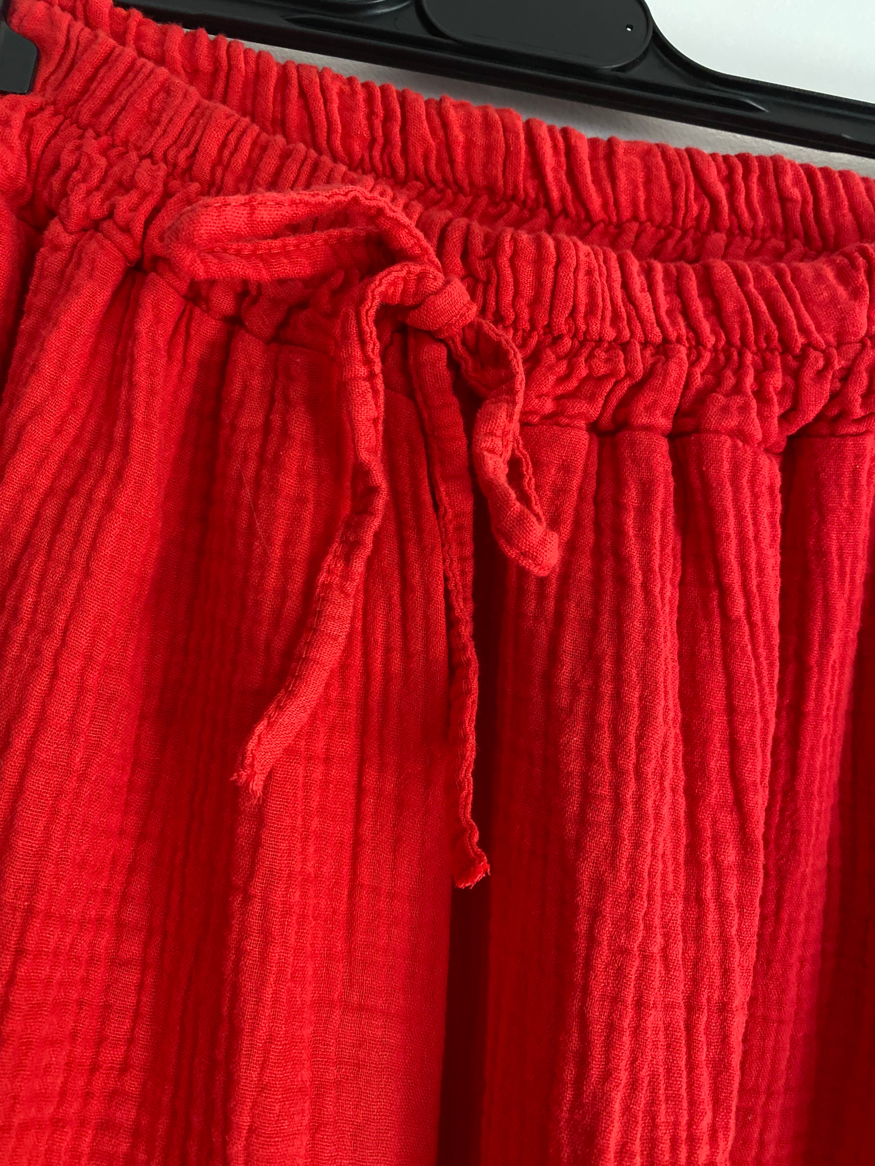 PANTALON PALAZZO  ROUGE TU 42/48