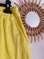 PANTALON PALAZZO  JAUNE PALE   TU 42/48