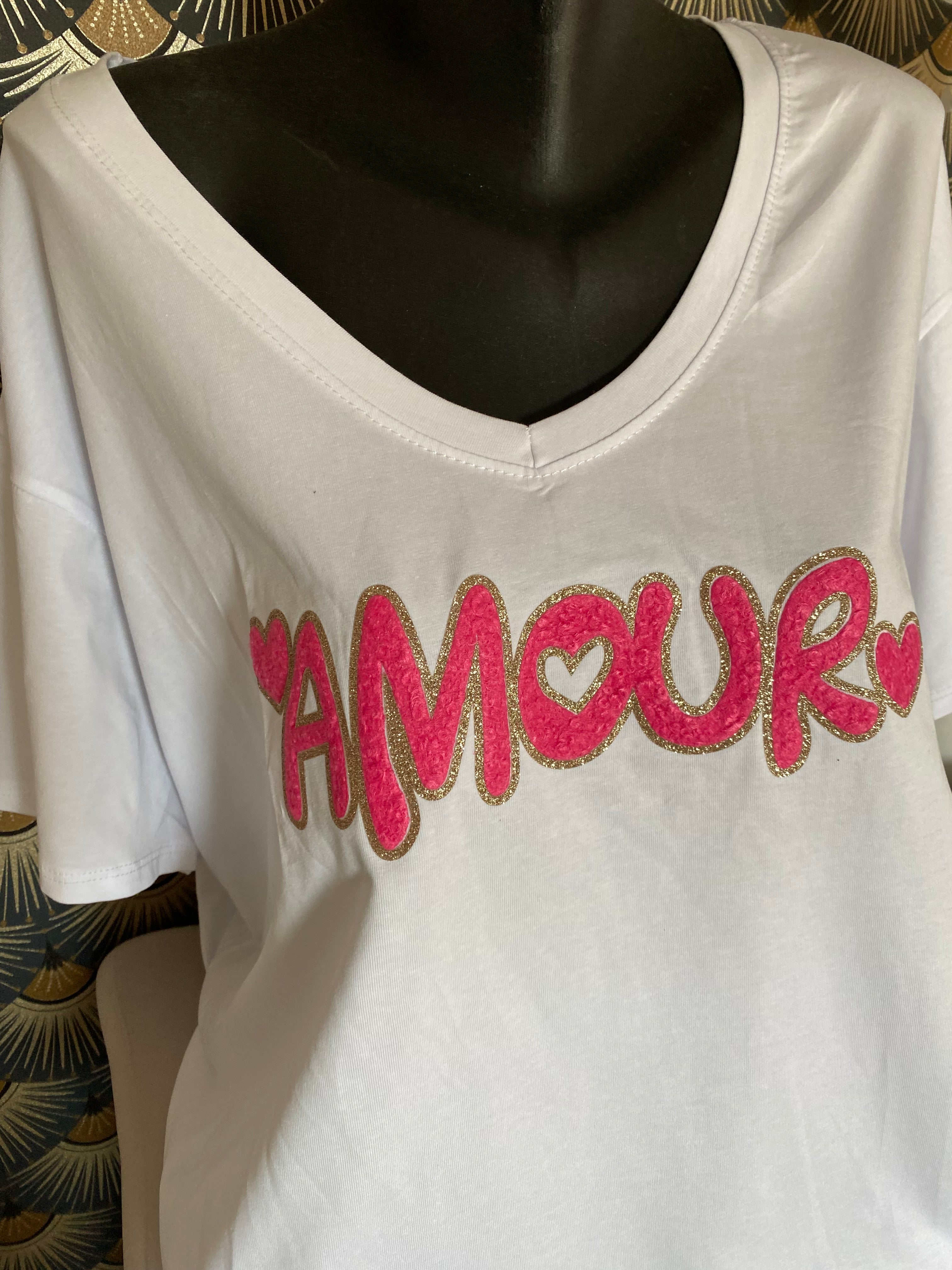 T SHIRT AMOUR FUSHIA  TU 48/54