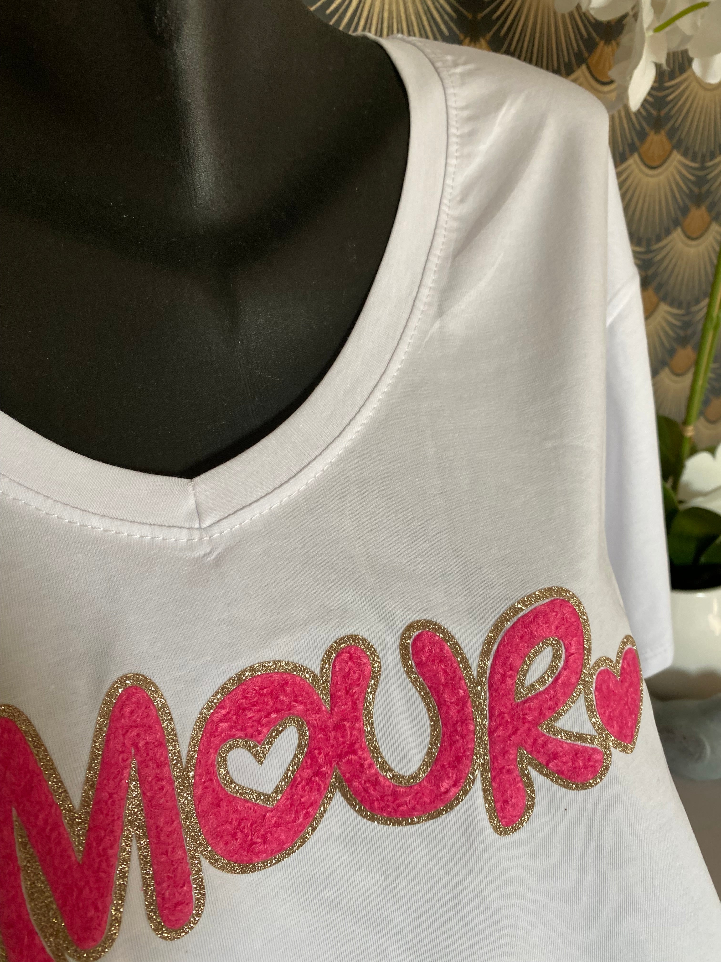 T SHIRT AMOUR FUSHIA  TU 48/54