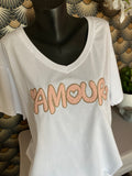 T SHIRT AMOUR ROSE  TU 48/54