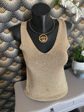 TOP BRETELLE IRISE DORE  TU 34/40 petit42