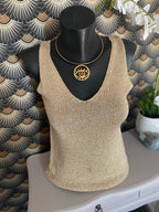 TOP BRETELLE IRISE DORE  TU 34/40 petit42