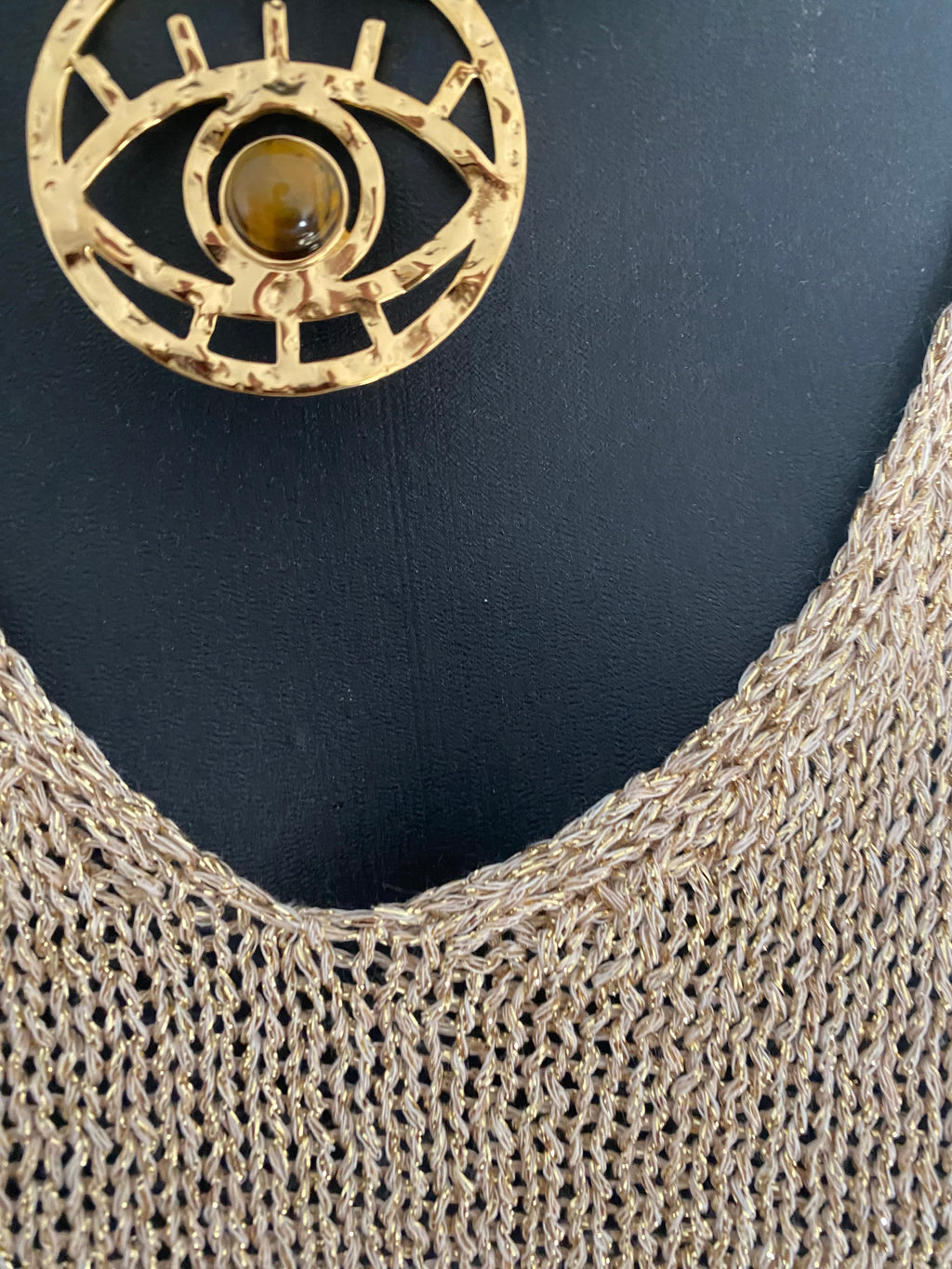 TOP BRETELLE IRISE DORE  TU 34/40 petit42