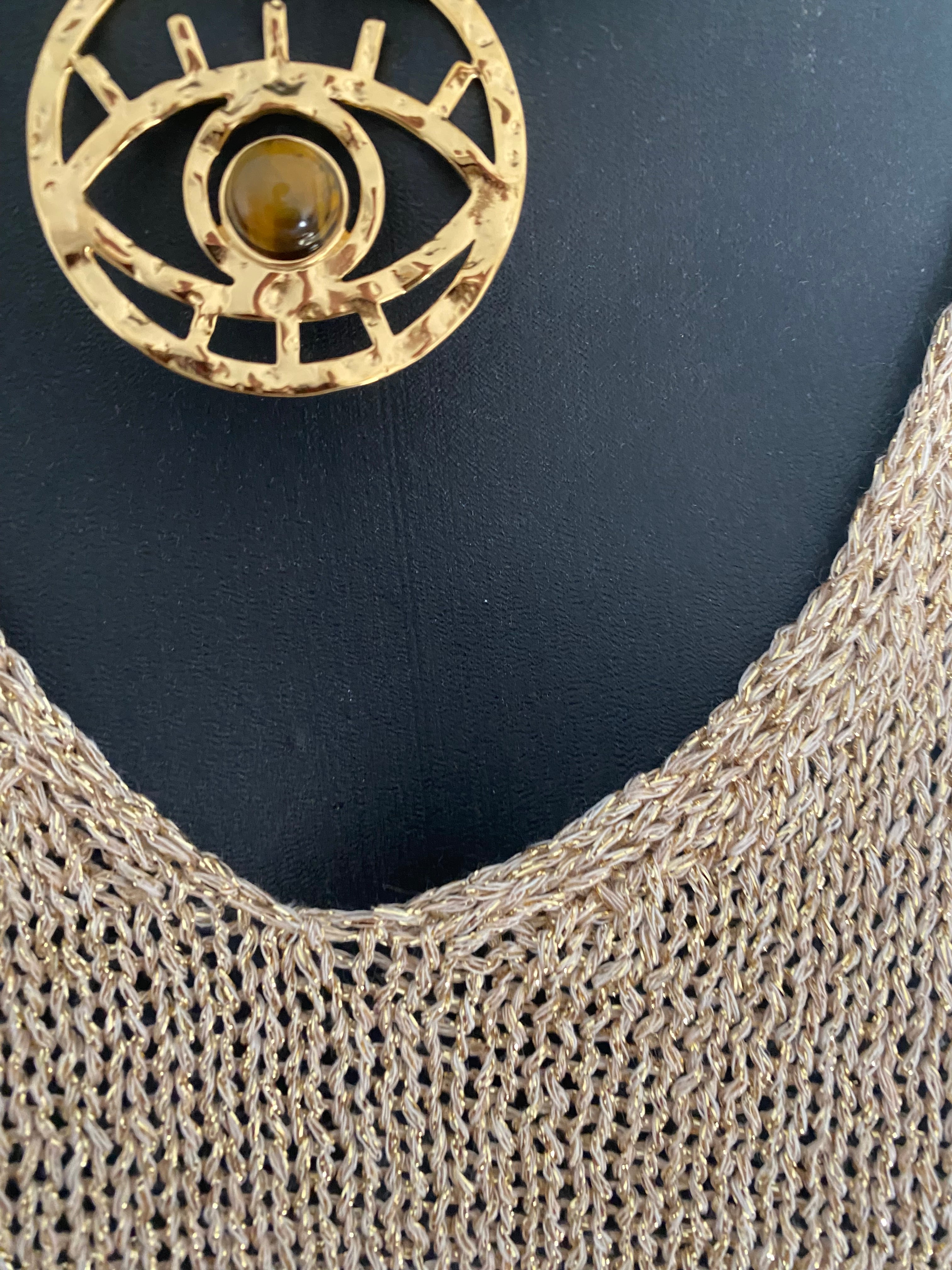 TOP BRETELLE IRISE DORE  TU 34/40 petit42