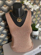TOP BRETELLE IRISE ROSE GOLD  TU 34/40 petit 42