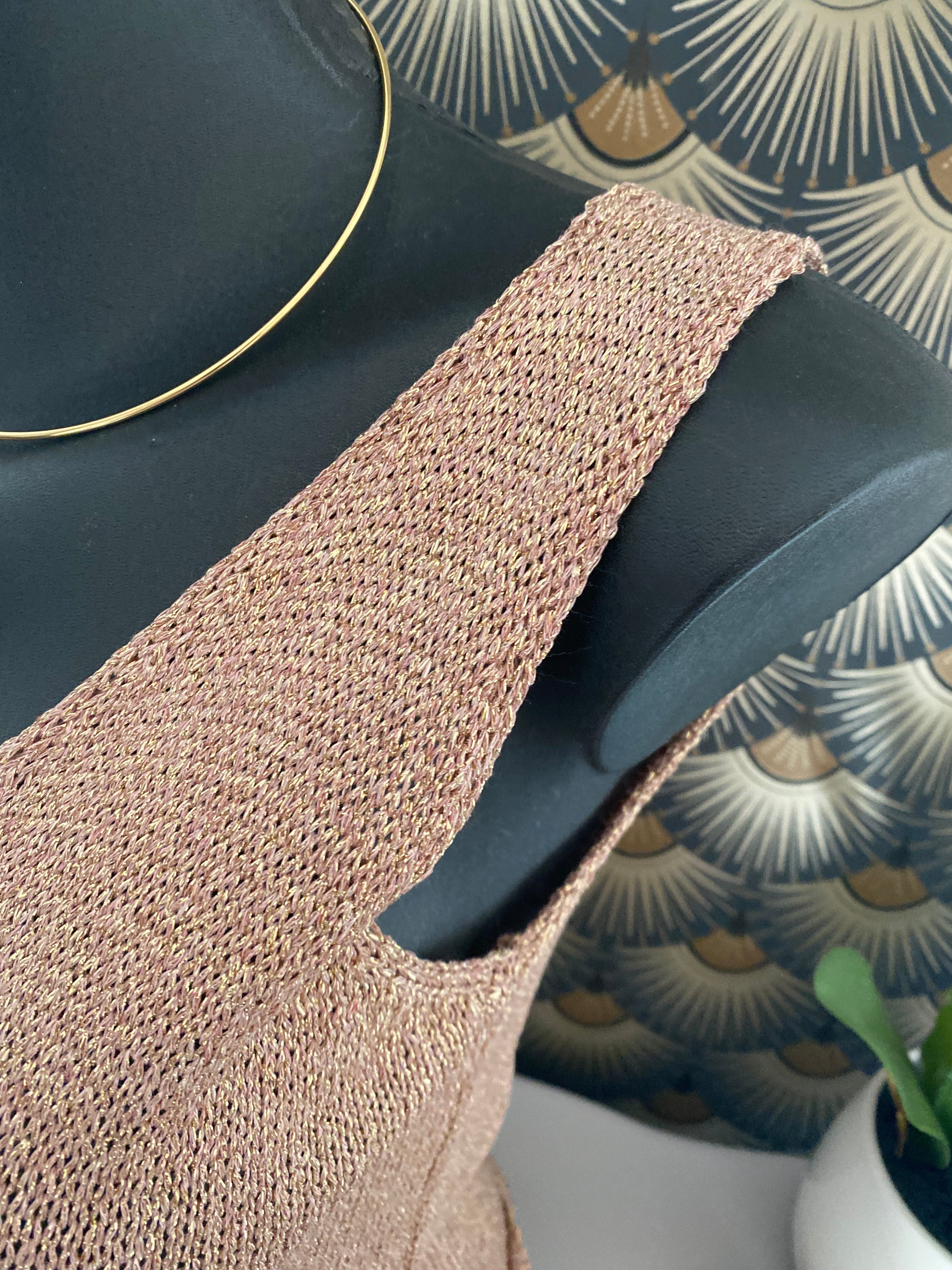 TOP BRETELLE IRISE ROSE GOLD  TU 34/40 petit 42