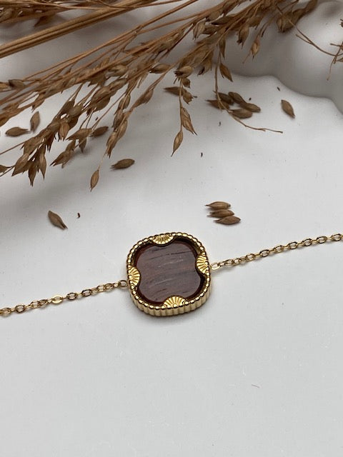 BRACELET LOYD  TERRACOTTA   PIERRE NATURELLE