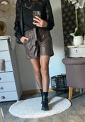 SHORT SIMILI PABLO   CHOCOLAT  S/M/L/XL/XXL
