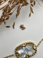 BRACELET  ZELDA BLANC PIERRE NATURELLE