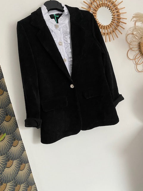 VESTE VELOUR ELISABETH NOIRE  36/42