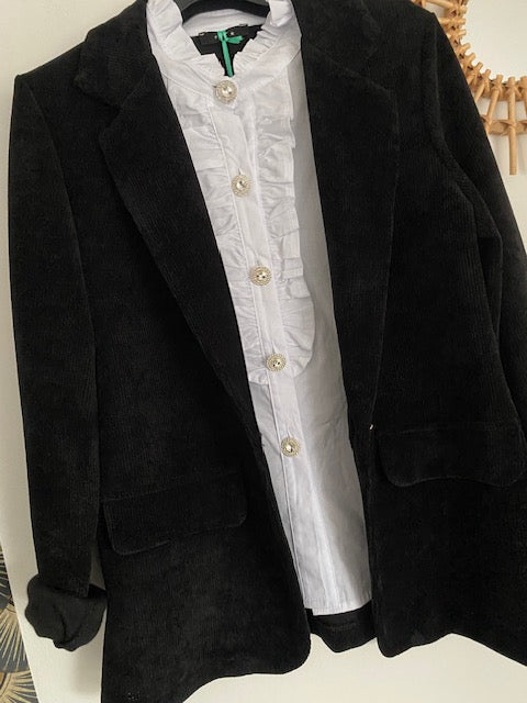 VESTE VELOUR ELISABETH NOIRE  36/42
