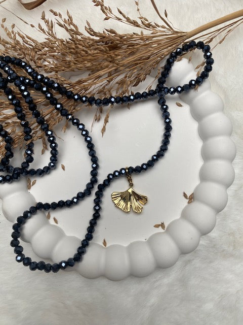 CHARM FEUILLE DE GINKO  ACIER INOXYDABLE